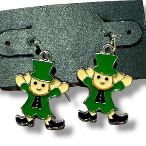 Way to Celebrate St. Patrick’s Day Green Leprechaun Earrings